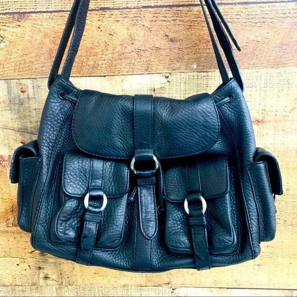 Cole Han Leather Drawstring Purse - Picture 2 of 8